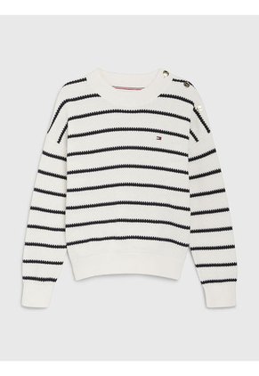 Saco Manga Larga Para Niña Blanco Tommy Hilfiger