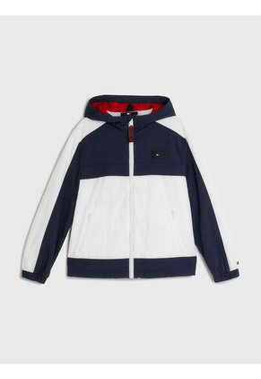Cortavientos Azul Para Niño Oscura Color Block Con Diseño De Chicago Tommy Hilfiger