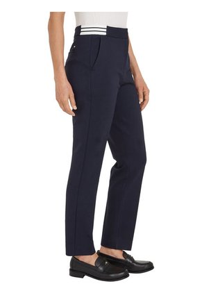 Pantalón De Punto Milano Con Corte Slim Mujer Azul Tommy Hilfiger