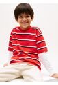 Camiseta Roja De Punto Con Logo Bordado Tommy Hilfiger de Tommy Hilfiger