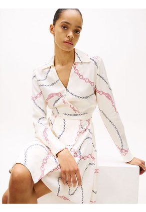 Minivestido Cruzado Con Estampado Integral WW0WW4466401V