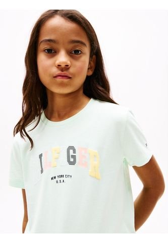 Camiseta Verde Tipo Universitaria De Cuello Redondo Tommy Hilfiger Tommy Hilfiger