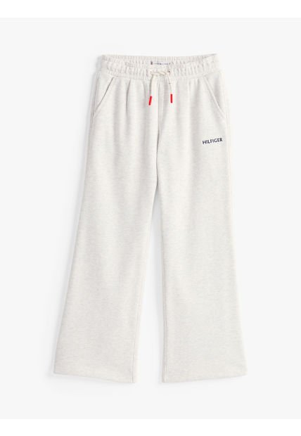 Joggers Blanco De Pierna Ancha Con Logo Bordado Tommy Hilfiger