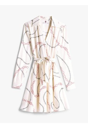 Minivestido Cruzado Con Estampado Integral WW0WW4466401V