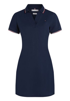 Vestido Multicolor Tipo Polo Manga Corta Con Logo Tommy Hilfiger