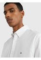 Camisa De Manga Corta Th Flex Hombre Blanco Tommy Hilfiger de Tommy Hilfiger