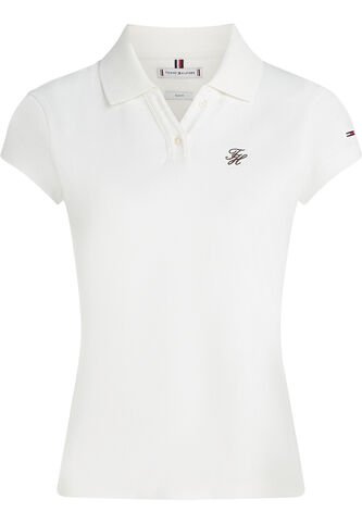 Polo Blanco De Corte Slim Con Logo Script Tommy Hilfiger Tommy Hilfiger