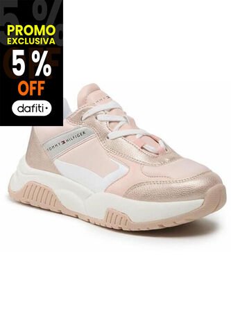Tenis Deportivas Con Cordones Para Niñas Rosa Tommy Hilfiger Tommy Hilfiger