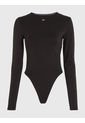 Body Negro Essential De Manga Larga Y Corte Slim Tommy Jeans de Tommy Hilfiger