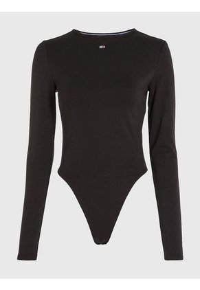 Body Negro Essential De Manga Larga Y Corte Slim Tommy Jeans