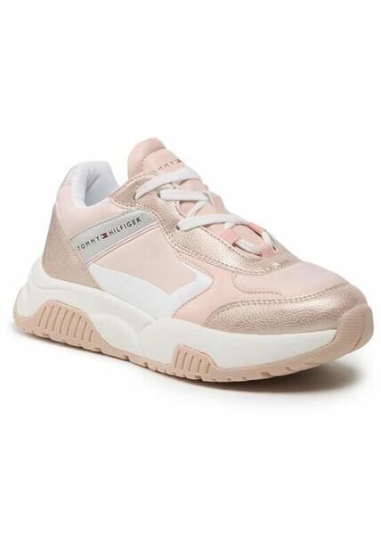 Tenis Deportivas Con Cordones Para Niñas Rosa Tommy Hilfiger