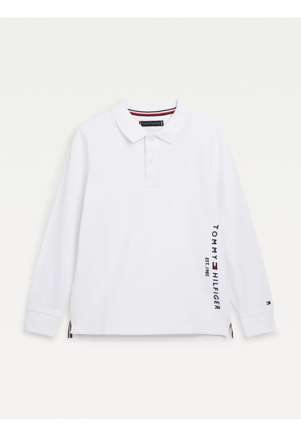 Polo Manga Larga Blanco Esencial