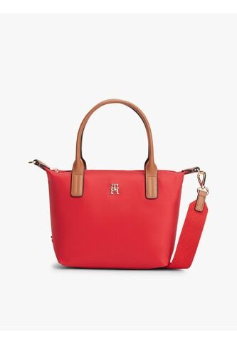 Bolso Rojo Tote Con Correa Tejida Tommy Hilfiger Tommy Hilfiger