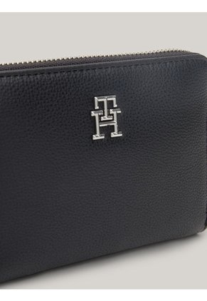 Billetera Negra Essential Mediana Con Cremallera Tommy Hilfiger