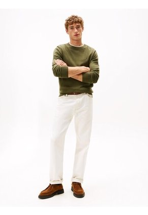 Saco Verde De Cuello Redondo Con Logo Bordado Tommy Hilfiger