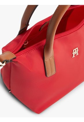Bolso Rojo Tote Con Correa Tejida Tommy Hilfiger