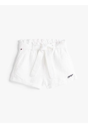 Pantalonetas Blanco En Mezcla De Lino Tommy Hilfiger