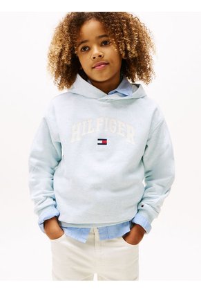 Buzo Azul Con Capota Y Logo De Estilo Universitario Tommy Hilfiger