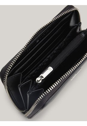 Billetera Negra Essential Mediana Con Cremallera Tommy Hilfiger