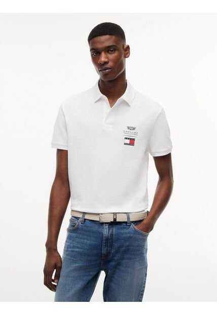 Polo Blanco TH X Cadillac Formula 1® Team Con Logo Tommy Hilfiger