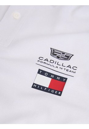 Polo Blanco TH X Cadillac Formula 1® Team Con Logo Tommy Hilfiger