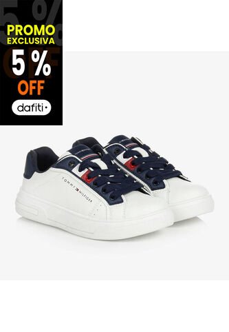 Tenis Casual Para Niños Blanco Tommy Hilfiger Tommy Hilfiger