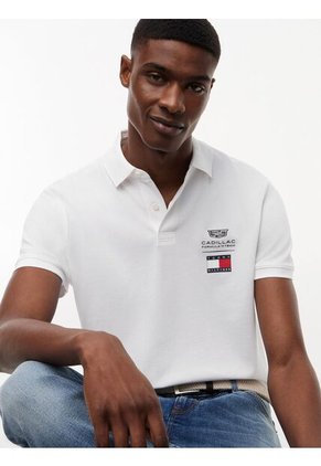 Polo Blanco TH X Cadillac Formula 1® Team Con Logo Tommy Hilfiger
