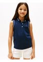 Polo Azul Sin Mangas Con Cuello Ribeteado Tommy Hilfiger de Tommy Hilfiger