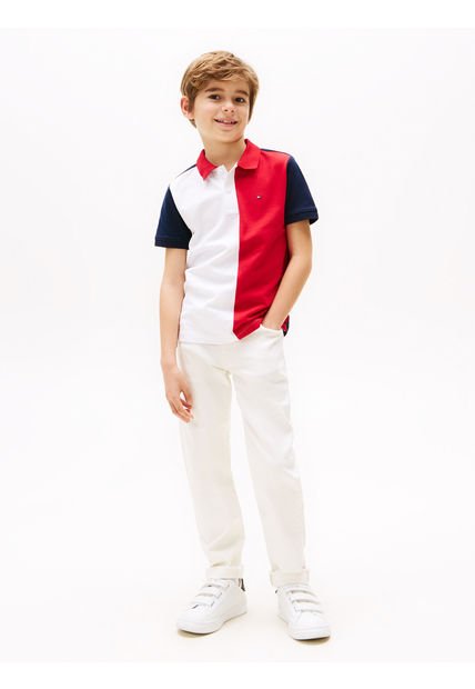 Polo Multicolor De Manga Corta Colour Block Regular Tommy Hilfiger