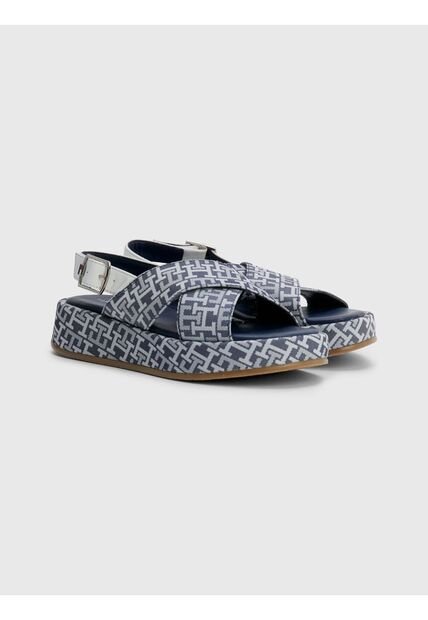 Sandalias Con Cierre Velcro Niña Gris Tommy Hilfiger