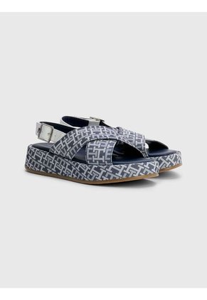 Sandalias Con Cierre Velcro Niña Gris Tommy Hilfiger