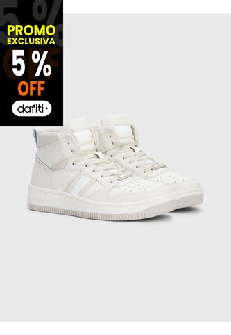 Tenis De Baloncesto Retro Cuero Mujer Blanco Tommy Hilfiger Tommy Hilfiger