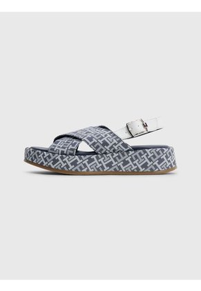 Sandalias Con Cierre Velcro Niña Gris Tommy Hilfiger