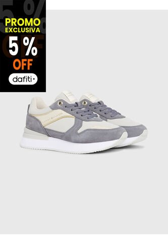 Tenis De Running Elevated Medias Mujer Gris Tommy Hilfiger Tommy Hilfiger