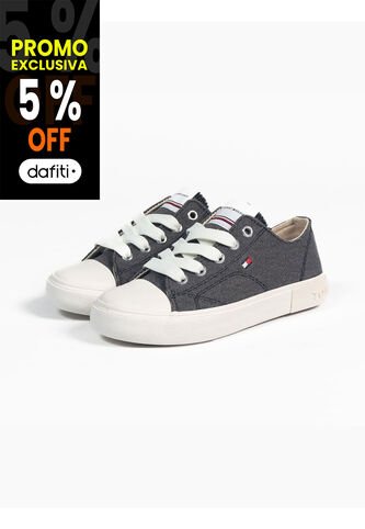 Tenis Casual Para Niño Negro Tommy Hilfiger Tommy Hilfiger