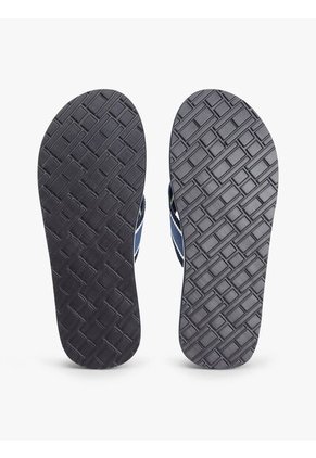 Sandalias Azul De Tiras De Textil Trenzado Con Logo Tommy Hilfiger