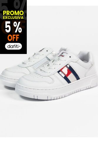 Tenis Casual Para Niño Blanco Tommy Hilfiger Tommy Hilfiger