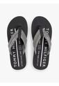 Sandalias Negro De Jacquard En Chambray De Puro Lino Tommy Hilfiger de Tommy Hilfiger