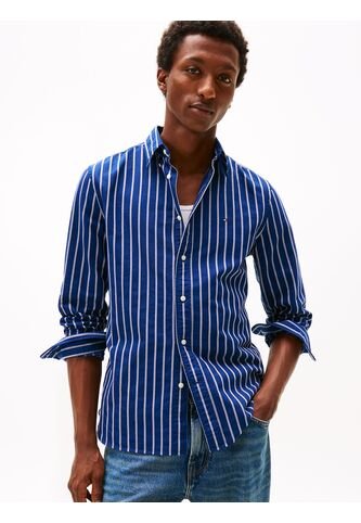 Camisa Azul De Rayas Regular Tommy Hilfiger Tommy Hilfiger