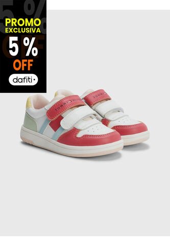 Tenis Doble Velcro De Niña Blanco Tommy Hilfiger Tommy Hilfiger