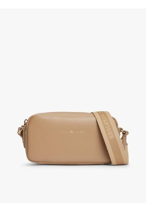 Bolso Beige Cruzado Essential Con Logo En Bajo Relieve Tommy Hilfiger