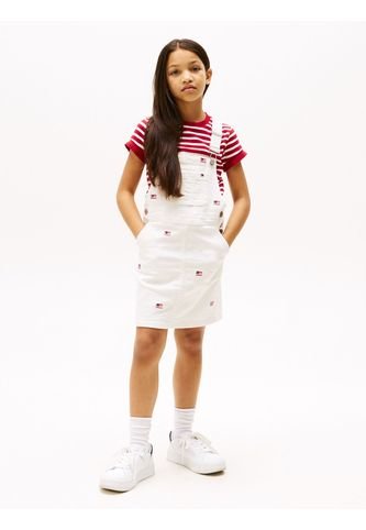 Overol Azul Vaquero Con Logos Bordados Tommy Hilfiger Tommy Hilfiger