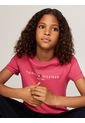 Camiseta Niña Rosa Essential De Corte Slim Con Logo Tommy Hilfiger de Tommy Hilfiger
