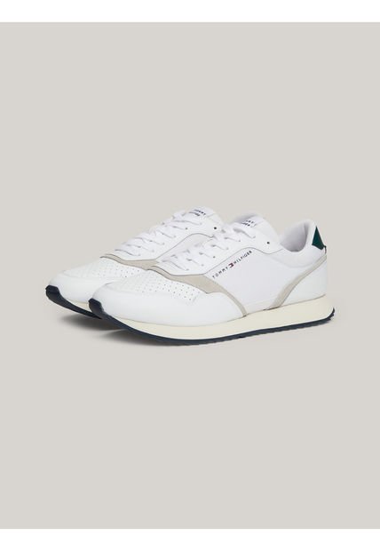 Tenis Blancos De Running Con Suela Dentada Tommy Hilfiger