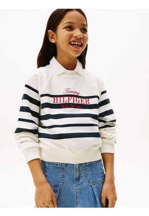 Saco Gris Con Logo Bordado Tommy Hilfiger