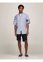 Camisa Oversize De Manga Corta Con Logos Hombre Azul Tommy Hilfiger de Tommy Hilfiger