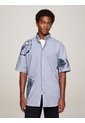 Camisa Oversize De Manga Corta Con Logos Hombre Azul Tommy Hilfiger de Tommy Hilfiger