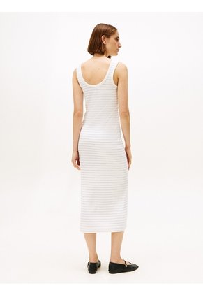 Vestido Multicolor De Corte Slim Con Diseño De Rayas Tommy Hilfiger