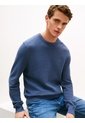 Saco Azul Con Cuello Redondo Y Logo Bordado Tommy Hilfiger de Tommy Hilfiger