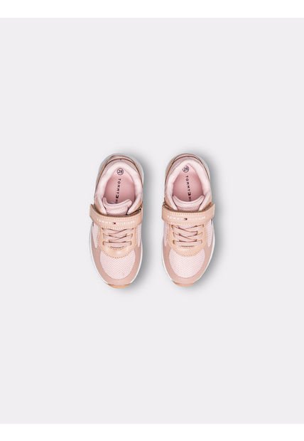 Tenis Rosa De Velcro Con Corte Bajo Tommy Hilfiger